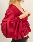 Olivia Deep V-Neck Blouse
