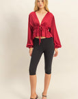 Olivia Deep V-Neck Blouse