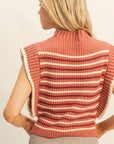 Morgan Stripe Ruffle Sweater
