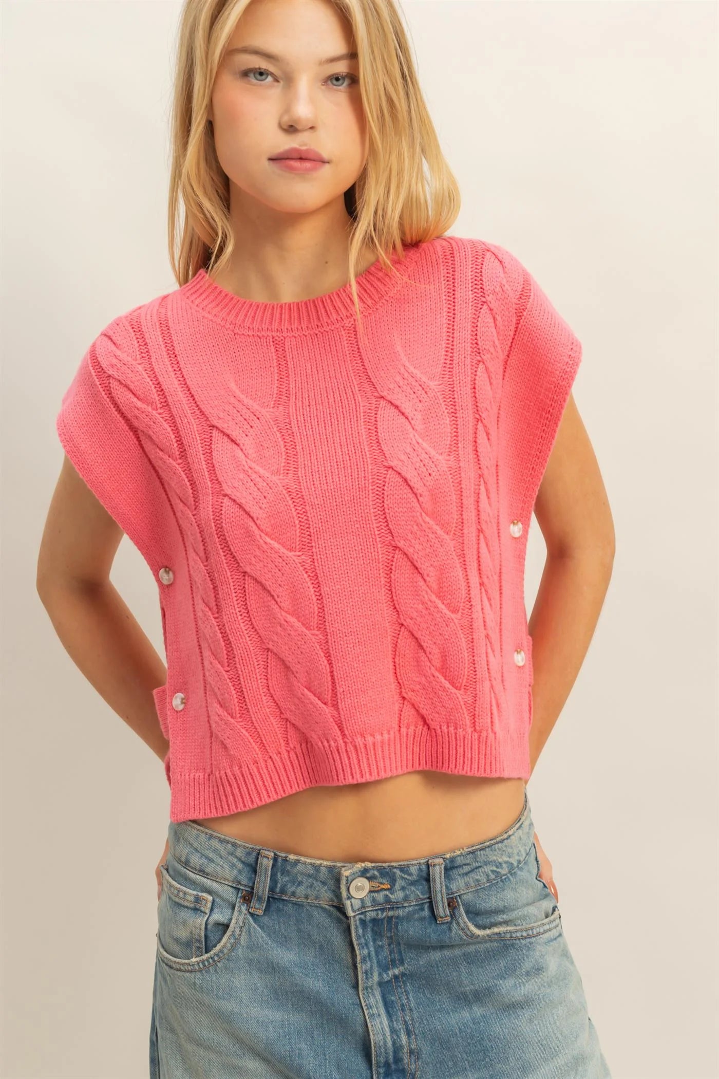 Martin Cable Sleeveless Sweater
