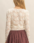 Ribbon Detail Lace Top