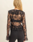 Shina Sheer Lace Blouse