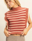 Morgan Stripe Ruffle Sweater