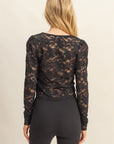 Ribbon Detail Lace Top