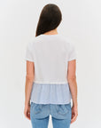 Ravello Mix Media Poplin Tee