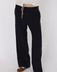 On Film Vintage Contrast Piping Drawstring Pant