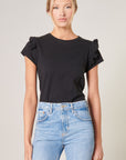 Brooke Ruffle Shoulder Tee (multiple colors)