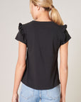 Brooke Ruffle Shoulder Tee (multiple colors)