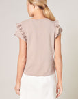 Brooke Ruffle Shoulder Tee (multiple colors)