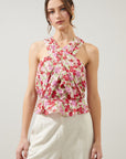 Dione Cross Front Peplum Top