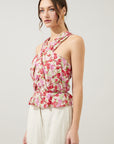 Dione Cross Front Peplum Top