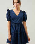 Madrigal Poplin Tiered Mini Dress