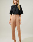 Kiara Split Neck Ruffle Blouse