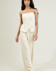 Candida Strapless Button Up Top