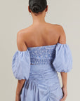 Sammy Striped Elvie Smocked Cropped Top