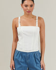 Hailee Sleeveless Bustier Top