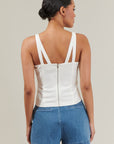 Hailee Sleeveless Bustier Top