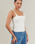Hailee Sleeveless Bustier Top