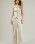 Candida Strapless Button Up Top