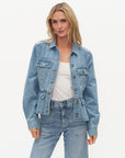 Harlow Denim Peplum Jacket