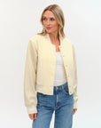 York Shearling Bomber Jacket Cream