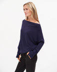 Anywhere Top Navy Lurex