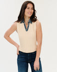 Monica Denim Collar Vest
