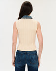 Monica Denim Collar Vest