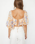 Charlotte Puff Sleeve Crop Top