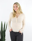 Carmel L/S Button Top