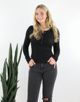 Carmel L/S Button Top