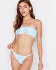 Joni Thin Strap Bikini Bottom in Blue
