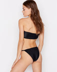 Joni Thin Strap Bikini Bottom in Black
