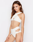 Lana Crossover Bikini Top in White