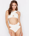 Lana Crossover Bikini Top in White