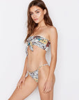 Joni Strapless Bikini Top in Floral