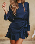 Delaney L/S Tie Mini Dress