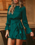 Delaney L/S Tie Mini Dress