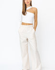 Nickie One Shoulder Top in White