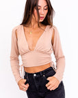 Evette Cutout Long Sleeve Top