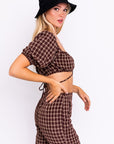 Sheila Tie Puff Sleeve Crop Top