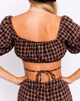 Sheila Tie Puff Sleeve Crop Top