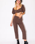 Sheila Tie Puff Sleeve Crop Top