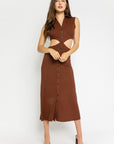 Rory Cutout Maxi Dress in Brown