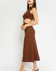 Rory Cutout Maxi Dress in Brown