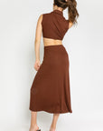 Rory Cutout Maxi Dress in Brown