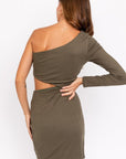 Melissa Cutout Dress in Olive