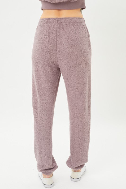 Celi Fleece Jersey Joggers in Smoked Lavender SANITY