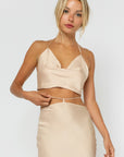 Kelsey Satin Crop Top