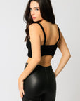 Denise Knit Bralette Top in Black